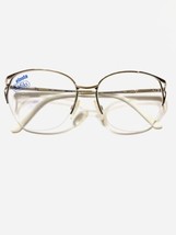 Large Safilo Elasta 4594 Semi Rimless Eyeglasses Made in Italy Silver Gold - £92.10 GBP