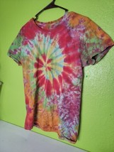 Adult Tee Shirt Tye Dye Multi Color Slim Fit Mens Medium Or Women&#39;s Large - $1.65