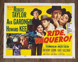 *RIDE VAQUERO! (1953) Style B Half-Sheet Robert Taylor, Ava Gardner, How... - $95.00
