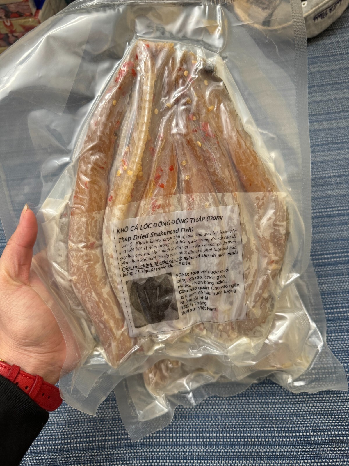 Kho Ca Loc Dong Dong Thap 500 Grams - Sealed Dried Snakehead Fish Very D... - $29.99