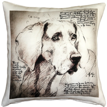 Weimaraner 17x17 Dog Pillow, Complete with Pillow Insert - £41.48 GBP