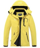 Moerdeng Women’s Winter Ski Jacket With Hood Waterproof Bright Yellow Si... - $748.09 MXN