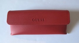 Guess Red Semi Soft Eyeglasses/Sunglasses Faux Leather Case With Cloth - £14.74 GBP