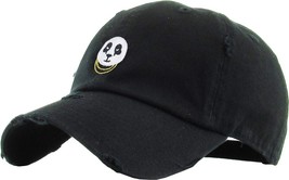2 Chains Panda Logo Black Tattered Bill Adjustable Dad Hat by KB Ethos - £14.42 GBP