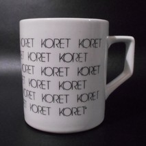 Vintage Koret Logo White Mug Square D Handle Coffee Cup - $17.80