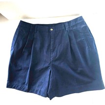 Hunt Club Womens Pleated Front Shorts Size 22W Navy Blue - $15.52