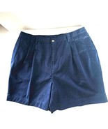 Hunt Club Womens Pleated Front Shorts Size 22W Navy Blue - $15.52