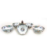 5 Antique Regout Timor Chinese Gold Rimmed Noodle Bowls Transferware NEA... - €171,98 EUR