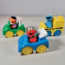 Sesame Street Car Lot Elmo Ernie and Cookie Monster Tyco 1993 - £13.21 GBP