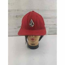 Volcom Full Stone Heather Xfit Hat Adult Size S-M Red Flexfit Baseball Cap - £7.64 GBP