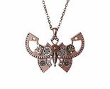 Steampunk Retro Gear Works Butterfly Unisex Lead Free Alloy Necklace - $21.99