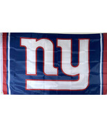 NEW YORK GIANTS  3x5&#39; FLAG FOOTBALL -BRASS GROMMETS IN/OUTDOOR-100D POLY... - £7.84 GBP