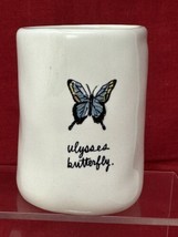 Rae Dunn Ulysses Butterfly Cup Brush Pencil Holder Artisan Collection Ce... - $17.33