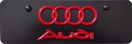 AUDI  Mini  black Stainless Steel License Plate   4&quot; x 12 &quot; - £39.46 GBP