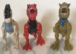 Lot of 3 Hard plastic Dinosaurs Approximately 6” Tall Toy T6 - $9.89