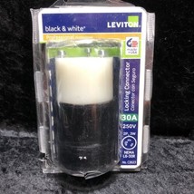 Leviton 30 Amp 250-Volt Locking Connector, Black and White - $9.89