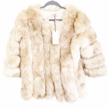 Jayley Cream Faux Fur Ella Coat NWT Mob Wife O/S - £165.43 GBP