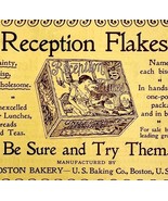 Reception Flakes Biscuit 1897 Advertisement Victorian Boston Bakery DWFF19 - €17,11 EUR