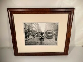 Horse Drawn Antique Trolley Bleeker Broadway Black White NY Times Photo Made USA - £95.47 GBP