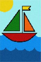 Pepita Needlepoint Canvas: Sailboat, 6&quot; x 9&quot; - $50.00+