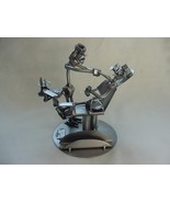 VINTAGE OUTSIDER STEAM PUNK ART DENTIST DRILLER STEEL COPPER SCULPTURE - $65.00