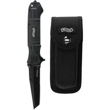 Walther BTTK Black Tac Tanto Folding Knife 4" 440 SS Partial Serrated 5.071 - $24.74