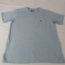Carhartt 103067 H67 Loose Fit Women Force Cotton Speckled Blue T-Shirt L (12-14) image 11