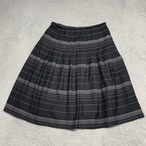 Jones NY Signature Skirt Size 6 Smoke Gray Wool Blend Pleated Swing Line... - £9.83 GBP