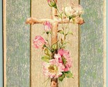 Lilies Cross A Blessed Easter Embossed Foiled 1910 Winsch Back DB Postca... - $3.91