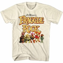 Fraggle Rock Jim Henson&#39;s Puppets Men&#39;s T Shirt Characters Gobo Boober Mokey Red - £19.52 GBP+
