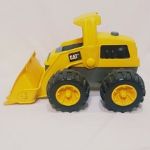 Caterpillar Toy Bulldozer Front Loader Plastic 8&quot; Toy State Toddler Yellow Black - £11.79 GBP