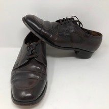 Florsheim 31884 Brown Leather Oxfords Dress Apron Toes Shoes Size 9.5 E Dress - £25.52 GBP