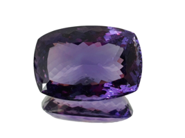 Fine Jumbo 56.8 ct Natural Amethyst cushion cut from Uruguay - £307.18 GBP