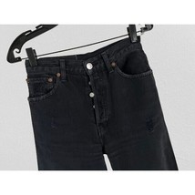 RE/DONE Denim Distressed Pants Strait Cut High Rise Front Buttons  Size 27 - $64.34