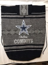 NFL Dallas Cowboys Knitted Purse Bag Pull Strings Shoulder Straps Gray B... - $12.00