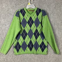 Retrofit Sweater XL Men&#39;s Pullover Geometric Green Acrylic Blend Adults - $310.54 MXN