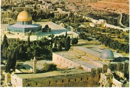 Israel Postcard Jerusalem Temple Area From The Air - £1.70 GBP