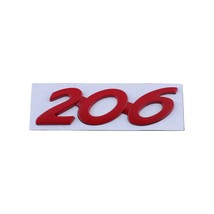 Car Styling 206  Car Rear Trunk Decal Emblem  Sticker Car Tools Suitable for 201 - £36.48 GBP
