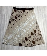 Old Navy Size 6 Skirt Just Below The Waist Beige Brown Lined Side Zip Bu... - £7.93 GBP