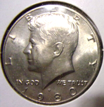 1980-D Kennedy Half Dollar - Uncirculated - £2.34 GBP