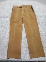 Orvis Corduroy Pants Men&#39;s 34W Made In England Brown Preppy Casual VTG Flaws* - £16.42 GBP