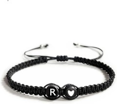 Heart Initial Bracelets 26 Letters Initial Charms Bracelet for Women Gifts A Z B - £16.74 GBP