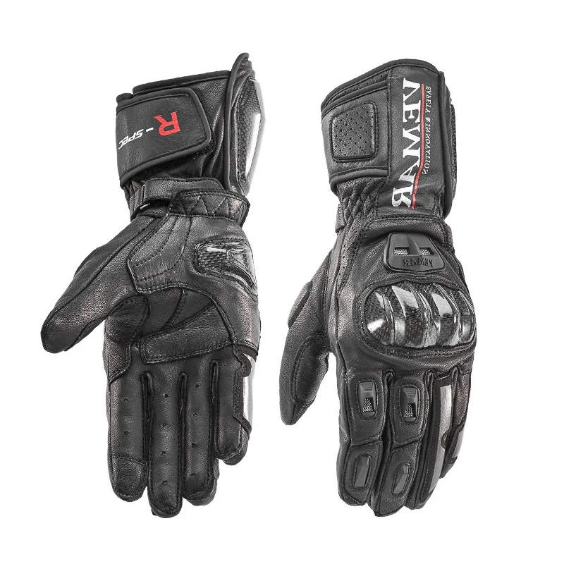 Motorcycle Gloves Genuine Leather Riding Gloves High-end Long Motocross ... - £79.86 GBP