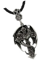 Learther Chain Antique Men Nrose Celtic Dragon In - £43.14 GBP