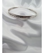 Vntg Sterling  Deuteronomy 6:4 &quot;Hear, O Isarel&quot; Engraved Bangle Bracelet... - $99.00