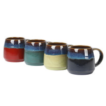 Gibson Home Empressa 4 Piece 14 Ounce Stoneware Assorted Belly Shaped Mug Set - $1,391.61 MXN