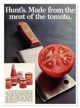 Hunt&#39;s Tomato Sauce Made from the Meat Vintage 1972 Full-Page Magazine Ad - $7.76