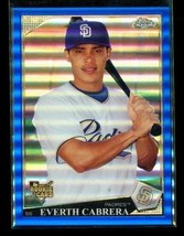 2009 Topps Chrome Blue Refractor Everth Cabrera #185 Rookie Padres Card ... - £7.78 GBP