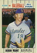 1990 Fleer Baseball All Stars Robin Yount 44 Brewers - £0.79 GBP