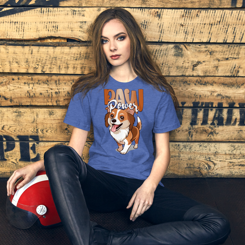 Unisex T-Shirt – Paw Power Heather True Royal Item image 14